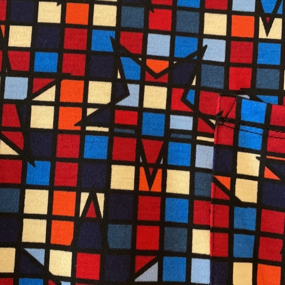 LuLaRoe woman’s Carly dress XS red blue stars - Picture 4 of 12